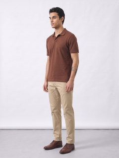 Men's 100% Cotton  Regular Fit Tshirt Brick