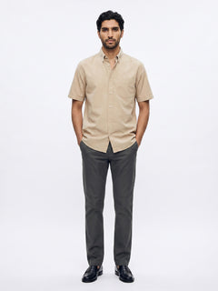 Men's Natural Oxford 100% Cotton Regular Fit Shirt