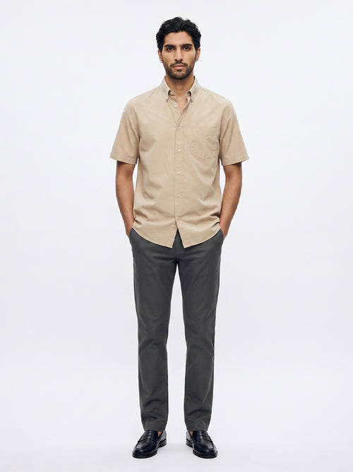 Men's Natural 100% Cotton Regular Fit Shirt