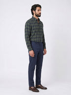 Men's Green 100% Cotton Regular Fit Shirt