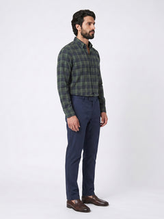 Men's Green 100% Cotton Regular Fit Shirt