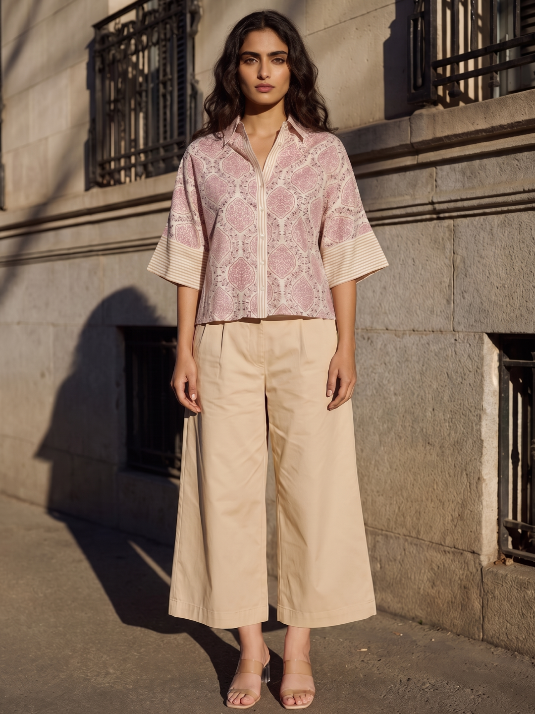 Women's Cotton Silk Boxy Fit Blouse White