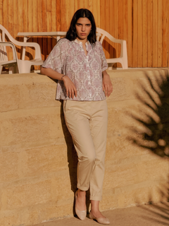 Women's Cotton Silk Regular Fit Blouse White