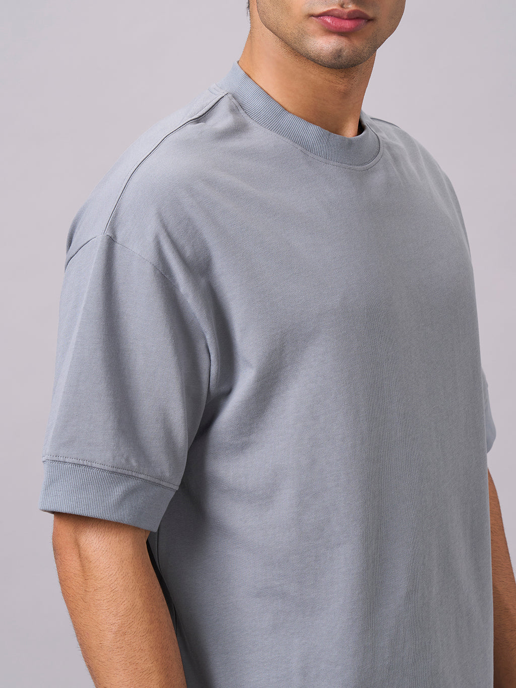 Men's Blue 100% Cotton Relax Fit Tshirt