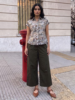 Women's 100% Linen Relax Fit Blouse Sage