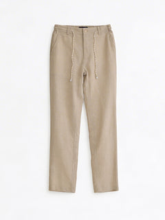 Men's Natural Cotton Linen Regular Fit Pant
