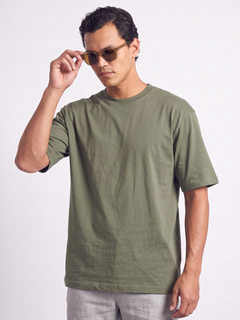 Men's 100% Cotton Relax Fit Tshirt Green