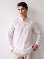 Men's White 100% Cotton Regular Fit Shirt