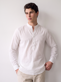 Men's White 100% Cotton Regular Fit Shirt