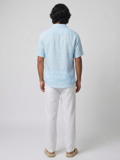 Men's Sky 100% Linen Regular Fit Shirt