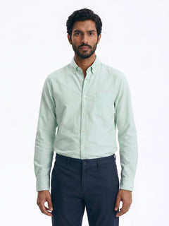 Men's Mint 100% Cotton Regular Fit Shirt
