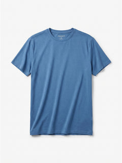Men's Blue Cotton Bamboo Elastane Regular Fit Tshirt