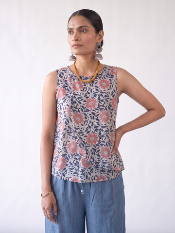 Women's Cotton Silk Regular Fit Blouse Peach