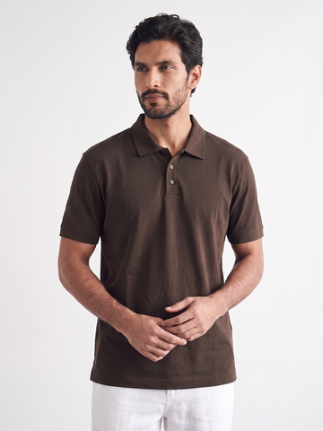 Men's 100% Cotton  Regular Fit Tshirt Brown
