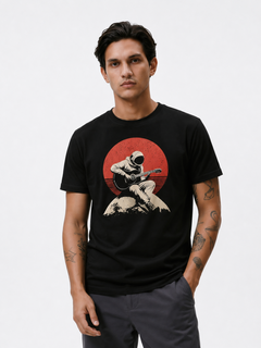 Men's Black 100% Organic Cotton Regular Fit Tshirt