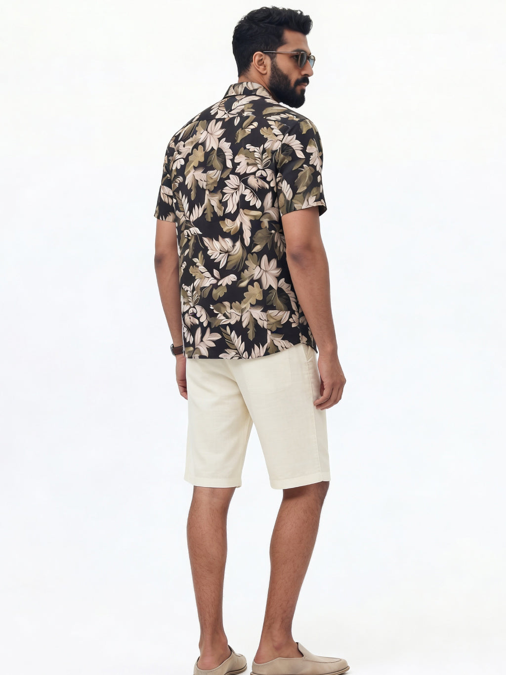 Men's Olive Modal Cotton Regular Fit Shirt