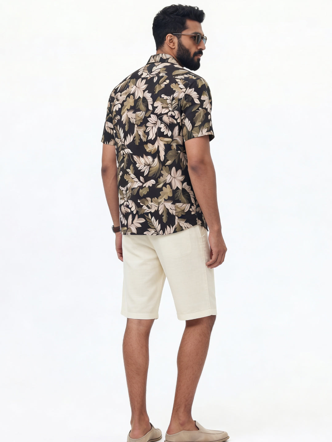 Men's Olive Modal Cotton Regular Fit Shirt