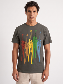 Men's 100% Organic Cotton Regular Fit Tshirt Charcoal