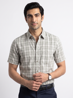 Men's 100% Cotton Regular Fit Shirt Green