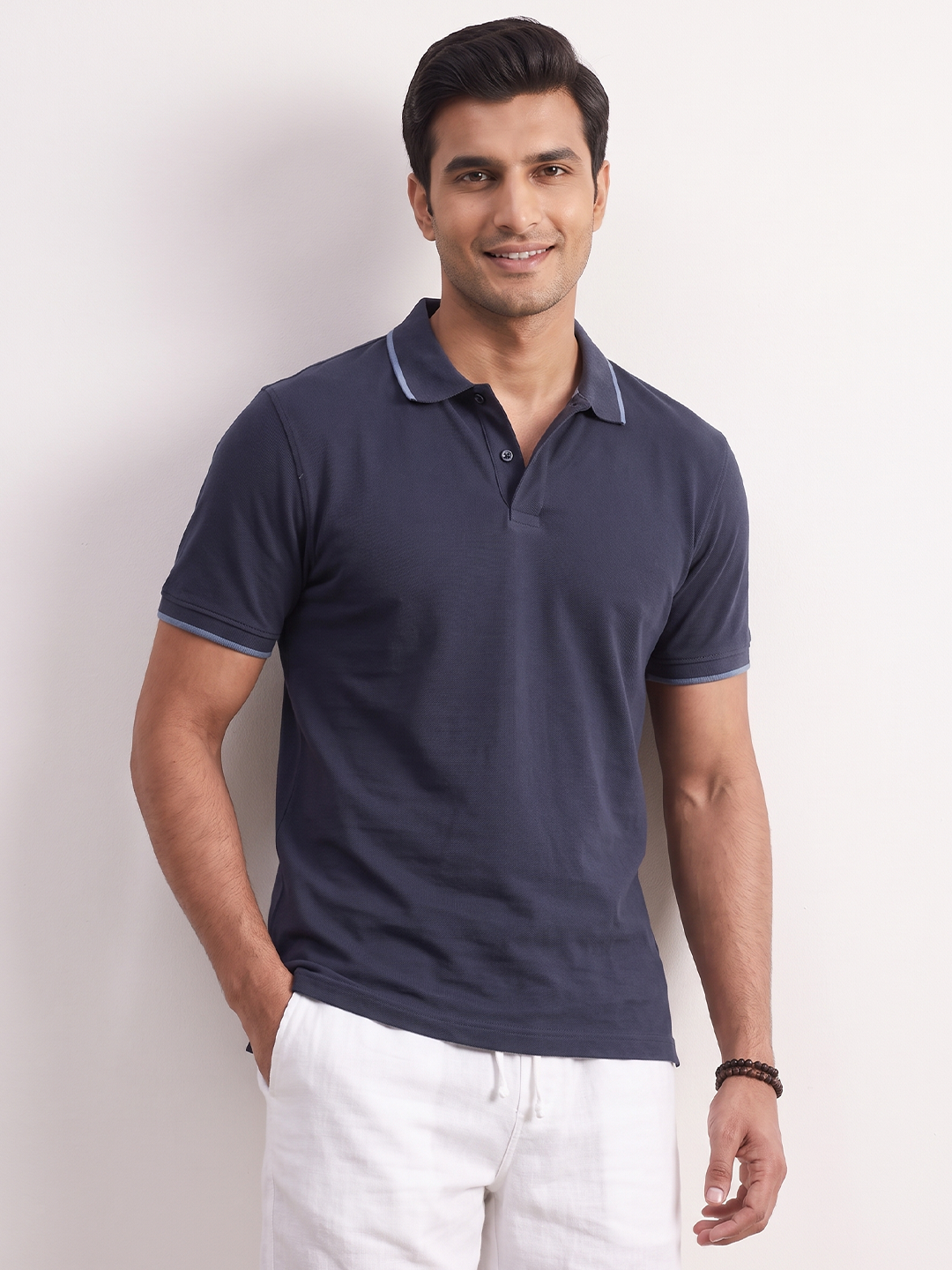 Men's Navy 100% Organic Cotton Regular Fit Tshirt