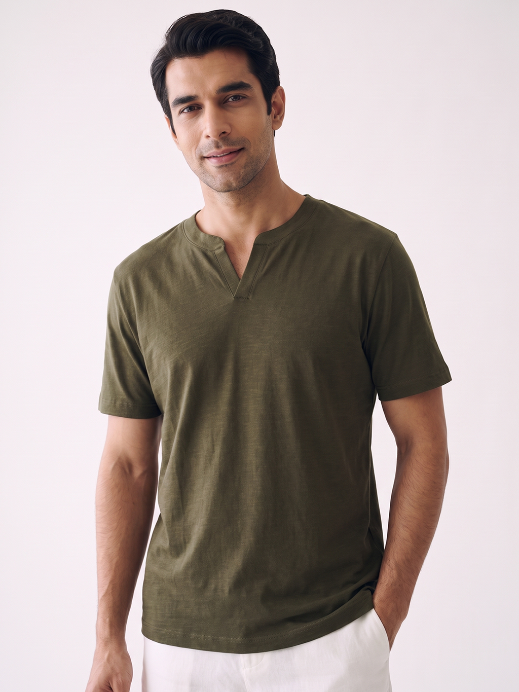 Men's 100% Cotton Relax Fit Tshirt Brown