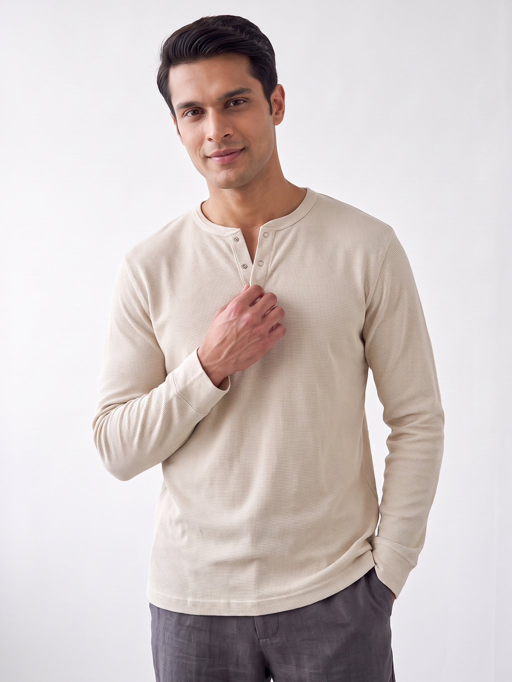 Men's 100% Cotton Regular Fit Tshirt Natural