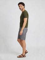 Men's Darkgreen Cotton Bamboo Elastane Regular Fit Tshirt
