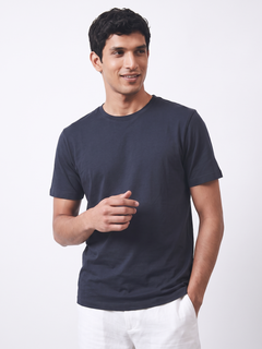 Men's 100% Cotton  Regular Fit Tshirt Navy