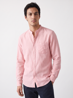 Men's Pink 100% Cotton Regular Fit Shirt