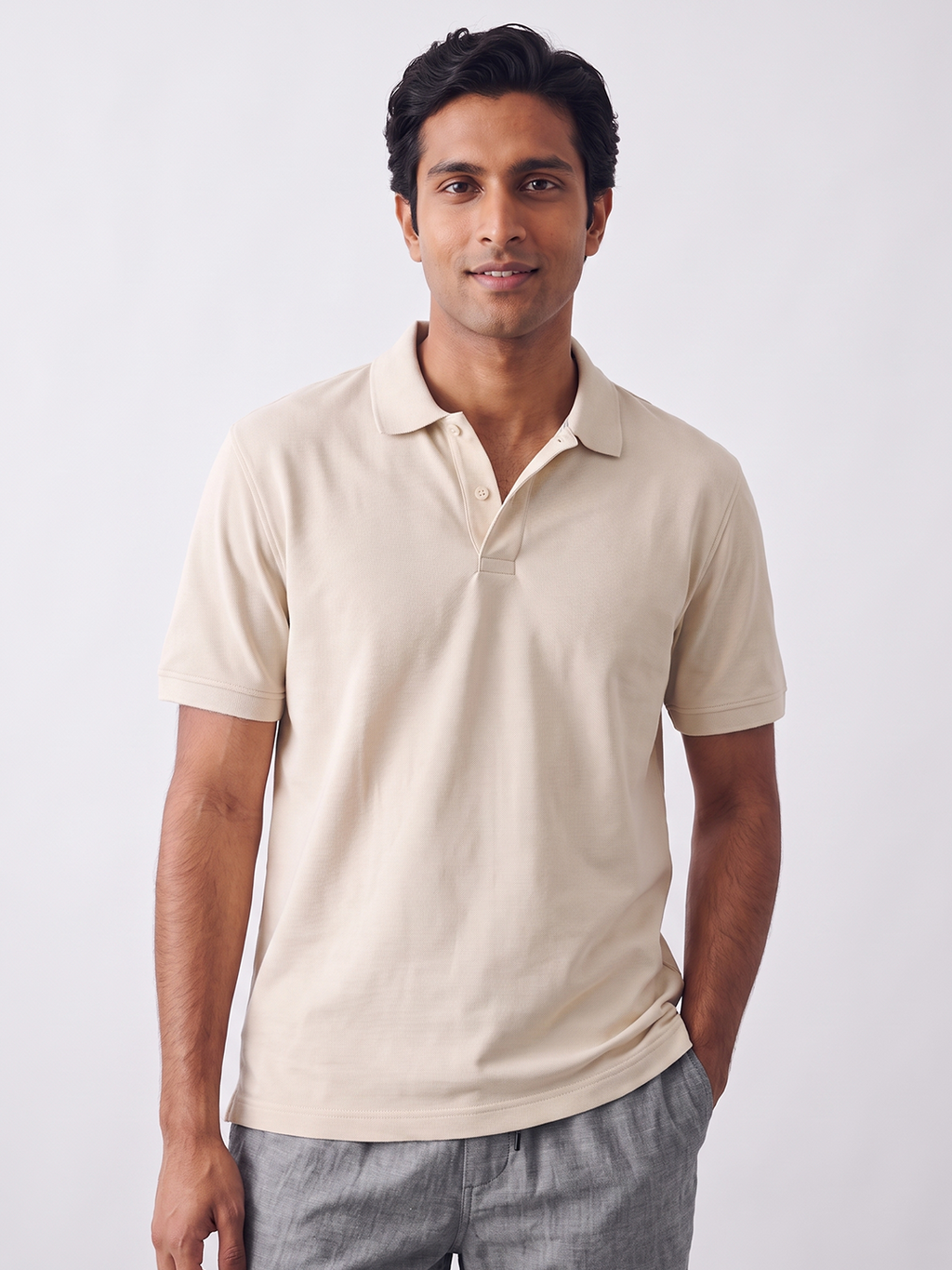 Men's Natural 100% Organic Cotton Regular Fit Tshirt