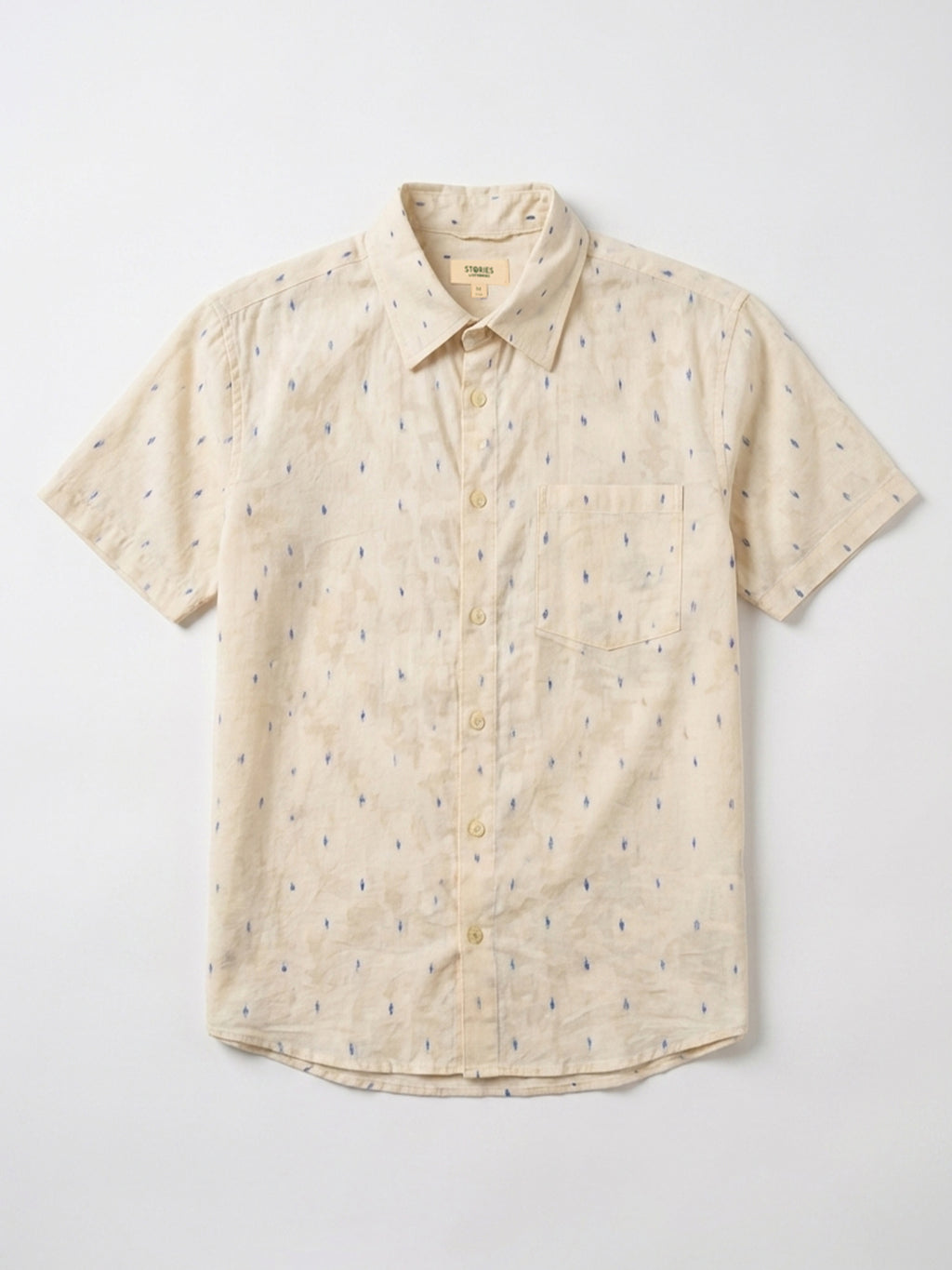 Men's Offwhite 100% Cotton Regular Fit Shirt