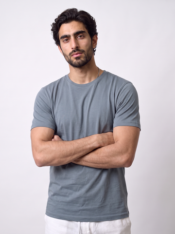 Men's 100% Cotton Regular Fit Tshirt Blue