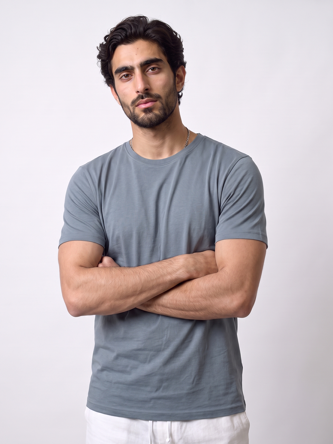 Men's 100% Cotton Regular Fit Tshirt Blue