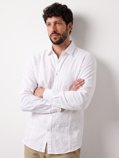 Men's Tencel Linen Regular Fit Shirt White