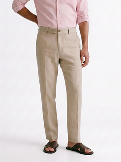 Men's Natural Cotton Linen Slim Fit Pant