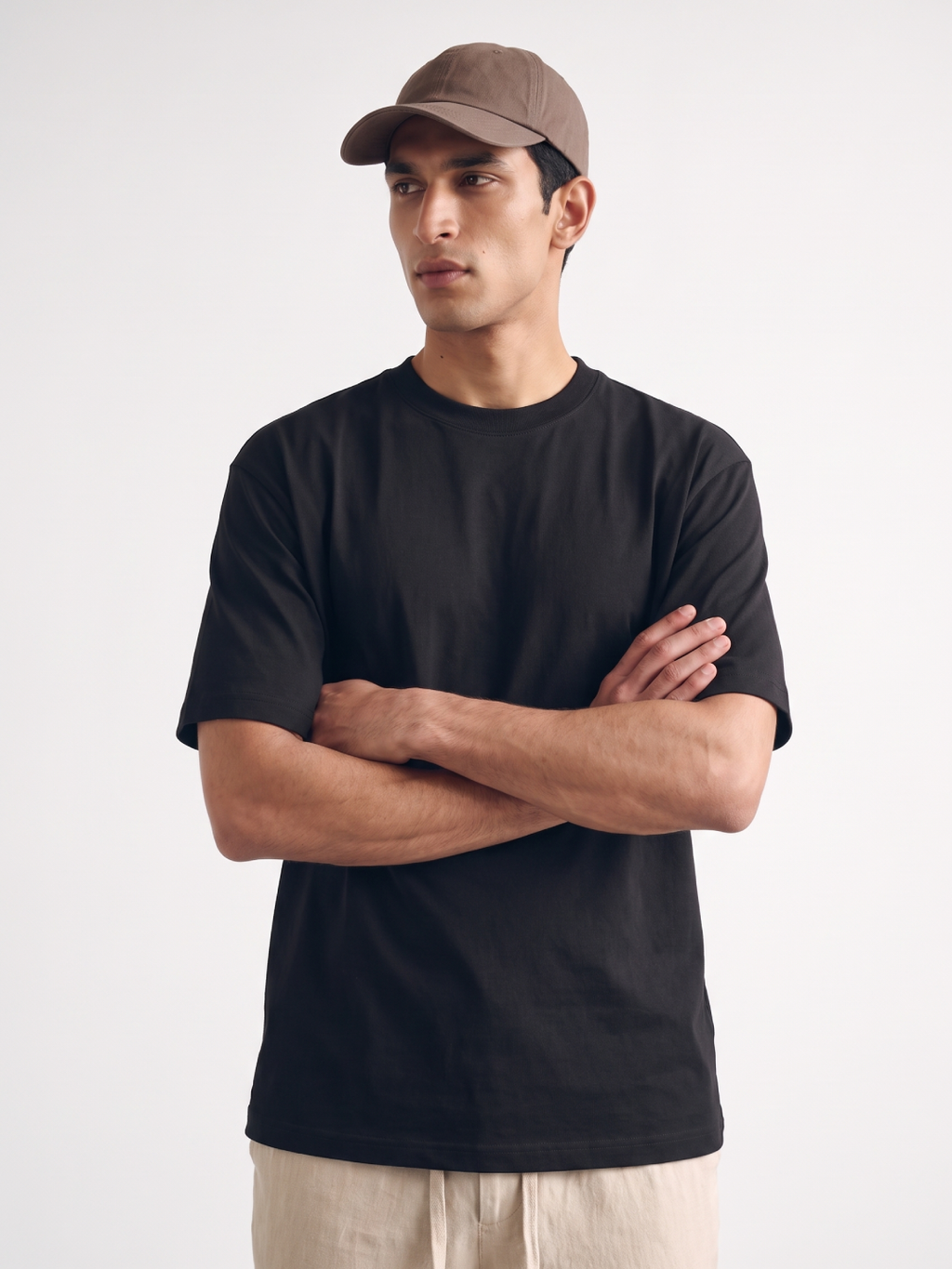 Men's 100% Cotton Relax Fit Tshirt Black