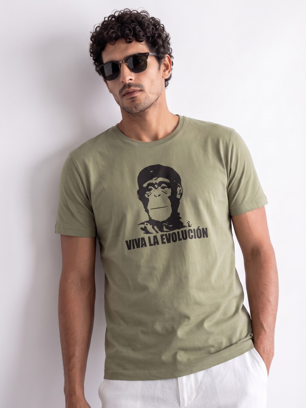 Men's 100% Organic Cotton Regular Fit Tshirt Olive