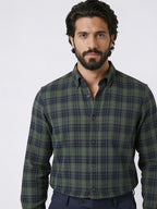 Men's Green 100% Cotton Regular Fit Shirt