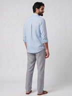 Men's Sky 100% Linen Regular Fit Shirt