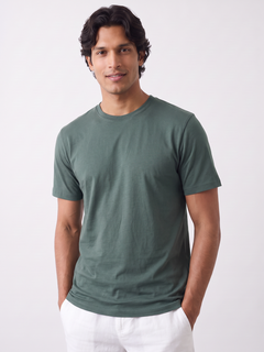 Men's 100% Cotton Regular Fit Tshirt Green