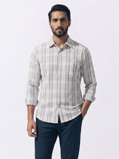 Men's Sand 100% Cotton Regular Fit Shirt