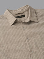 Men's Sand Cotton Viscose Regular Fit Shirt