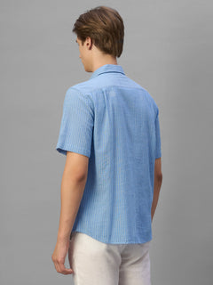 Men's Sky Cotton Viscose Regular Fit Shirt