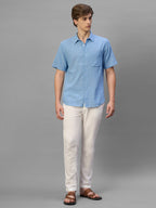 Men's Sky Cotton Viscose Regular Fit Shirt