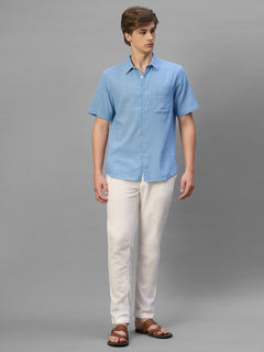 Men's Sky Cotton Viscose Regular Fit Shirt
