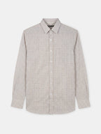 Men's Khaki 100% Cotton Regular Fit Shirt