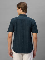 Men's Navy 100% Cotton Regular Fit Shirt