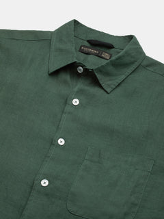 Men’s Linen Regular Fit Shirt Green