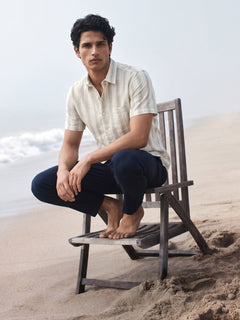 Men's Natural 100% Cotton Regular Fit Shirt