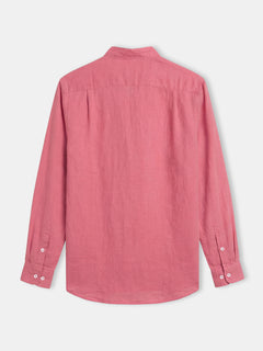 Men’s Linen Regular Fit Full Sleeve Shirt Red